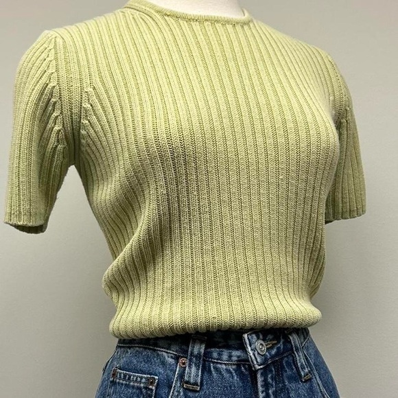 august silk Tops - Ribbed short sleeve crewneck